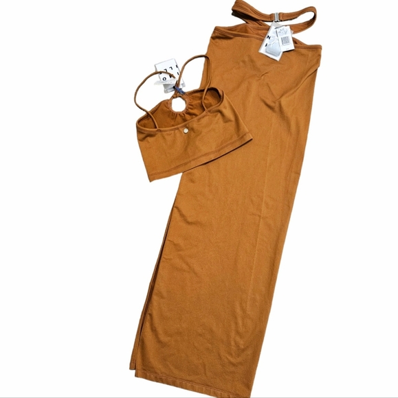 Simon Miller Nana Crop top and Yammin Midi Skirt in Coconut Shell XS/S NWT - Picture 8 of 12